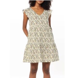 GOODTHREADS | Relaxed-Fit Washed Linen Blend Flutter-Sleeve Peasant Dress